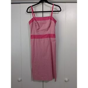 Ann Taylor Loft Gingham Spaghetti Strap Dress